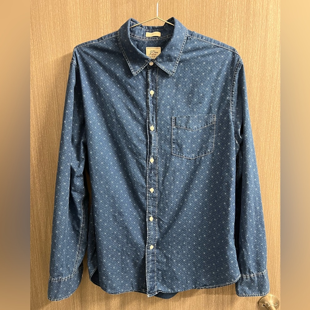 J Crew button down cotton shirt size L